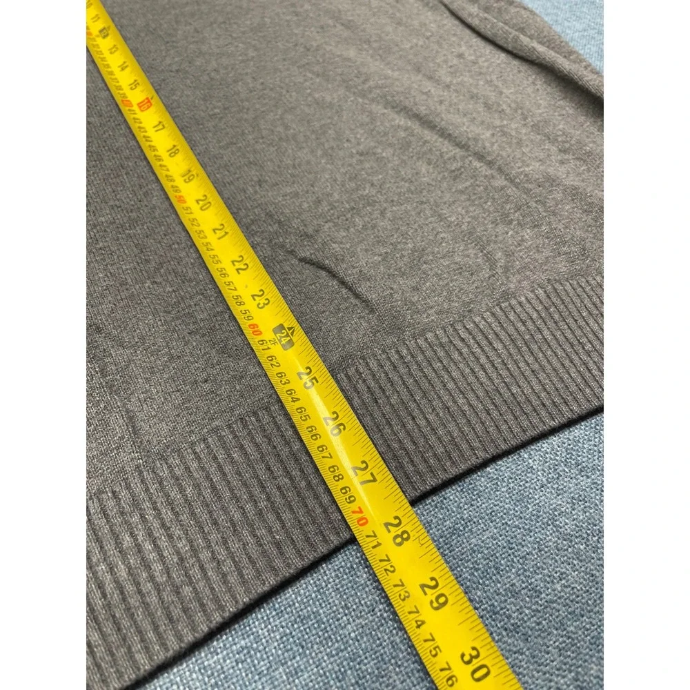 Merona Mens V-Neck Sweater Gray Long Sleeve Knit Pullover XXL